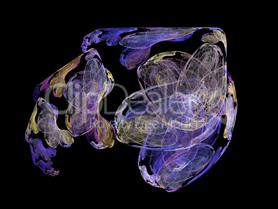 Digital Fractal on Black