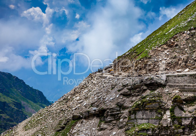 Rohtang La pass Traffic jam of cars