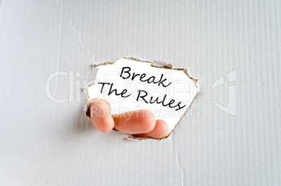 Break the rules text concept