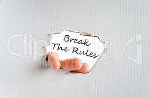 Break the rules text concept