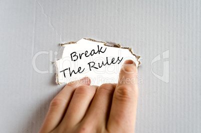 Break the rules text concept