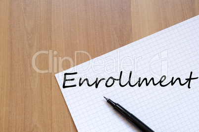 Enrollment text concept