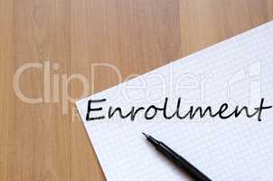 Enrollment text concept