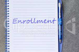 Enrollment text concept