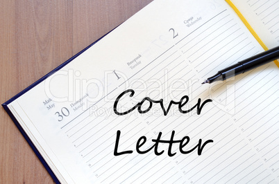 Cover letter text concept