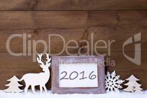 Shabby Chic Christmas Card With 2016