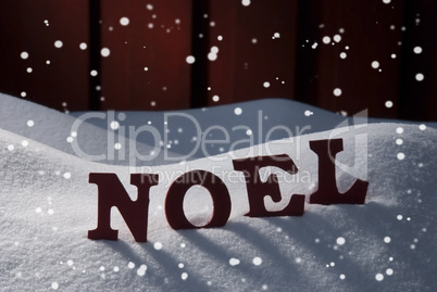 Card With Snow And Word Natal Mean Christmas, Snowflakes Card With Snow And Word Natal Mean Christmas, Snowflakes