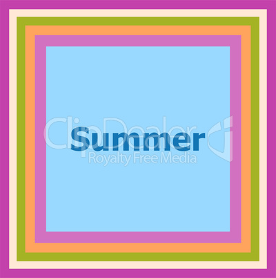 word Summer on abstract background