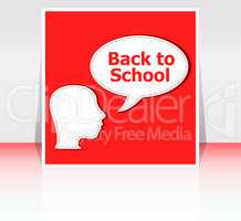 Back to School colorful icons education human head, education concept
