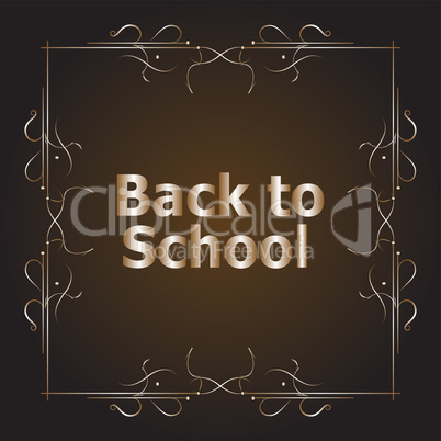 Back to School Calligraphic Designs, Retro Style Elements, Vintage Ornaments