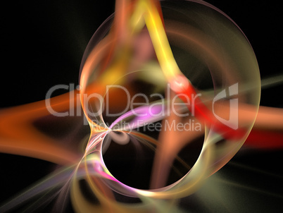 Digital Fractal on Black