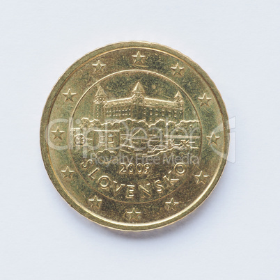Slovak 50 cent coin