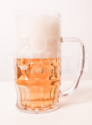 Retro looking Lager beer glass