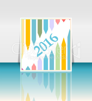 new year 2016 success concept with a growing arrows set