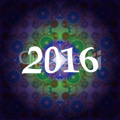 Happy new year 2016 creative greeting card design