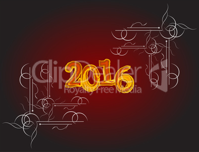 Abstract golden christmas background. new year 2016 invitation card