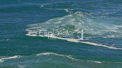 Big Ocean Waves Breaking on Shore, storm weather