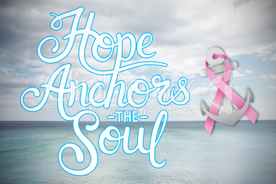 Composite image of breast cancer awareness message