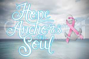 Composite image of breast cancer awareness message