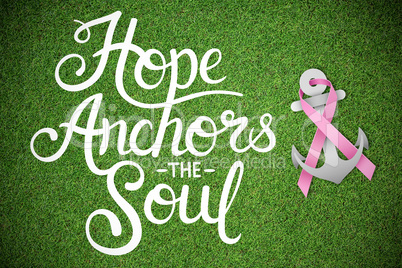 Composite image of breast cancer awareness message