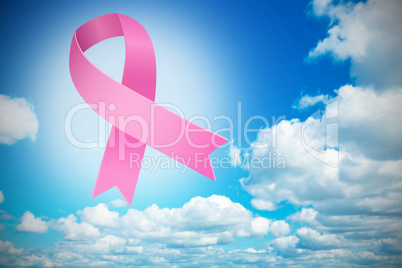 Composite image of breast cancer awareness message