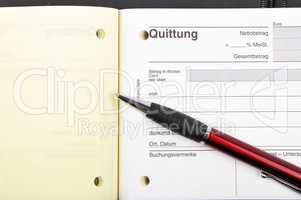 Quittungsblock