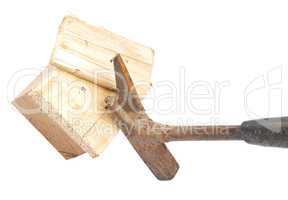 Zimmermannshammer mit Holz
