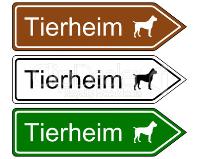 Schild Tierheim