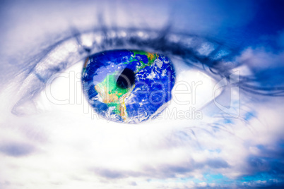 Composite image of blue eye