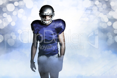 Composite image of american football player standing