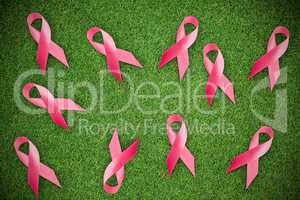 Composite image of breast cancer ribbon