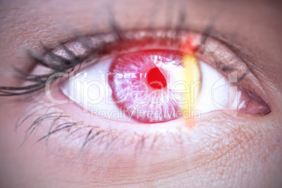 A close up of a blue eye