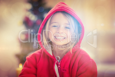 Festive little girl smiling at camera