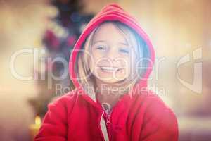 Festive little girl smiling at camera