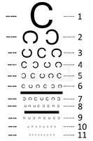 An eye sight test chart