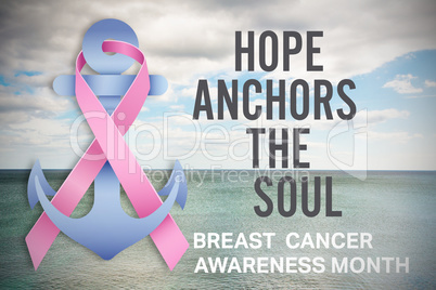 Composite image of breast cancer awareness message