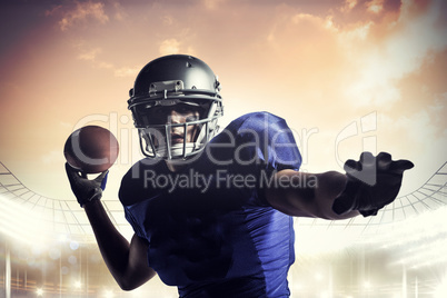 Composite image of sportsman playing football