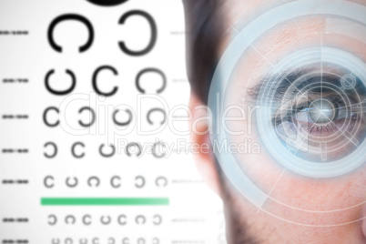 Composite image of close up of focused businessman