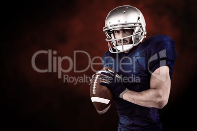 Composite image of sportsman ready to throwing the ball