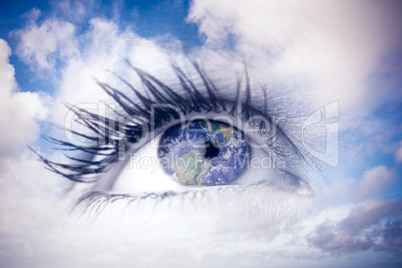 Composite image of blue eye
