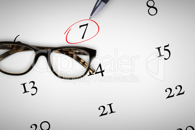 Composite image of reading glasses