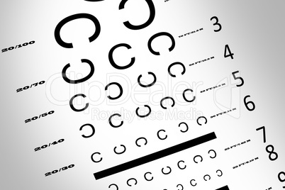 An eye sight test chart