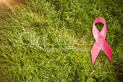 Composite image of breast cancer ribbon