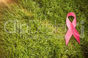 Composite image of breast cancer ribbon