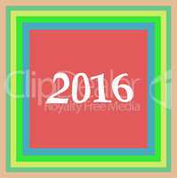 Happy new year 2016 creative greeting card design