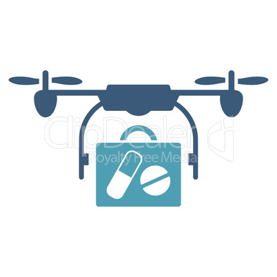 Medical Drone Shipment Icon