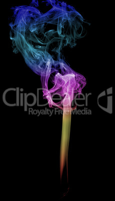 Abstract multicolored smoke