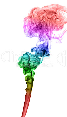 Abstract multicolored smoke