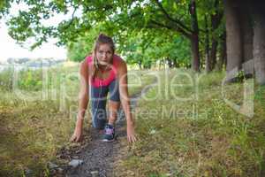 Girl European appearance young brown-haired woman in a pink shir