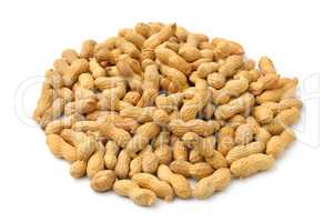 pile of peanuts isolated on white